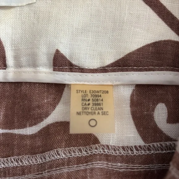 Elie Tahari Brown and Cream Floral Pants - Picture 9 of 10